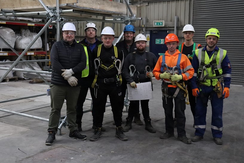 Sean Johnston Left With NETA Scaffolding Delegates And Instructors